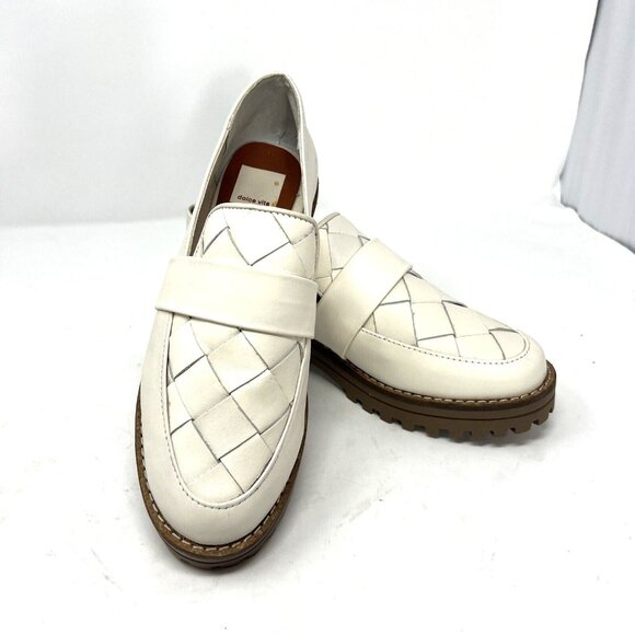 Dolce Vita Aubree NWOB Flat Lug Sole Loafer Size 7 Cream Summer - Picture 2 of 11